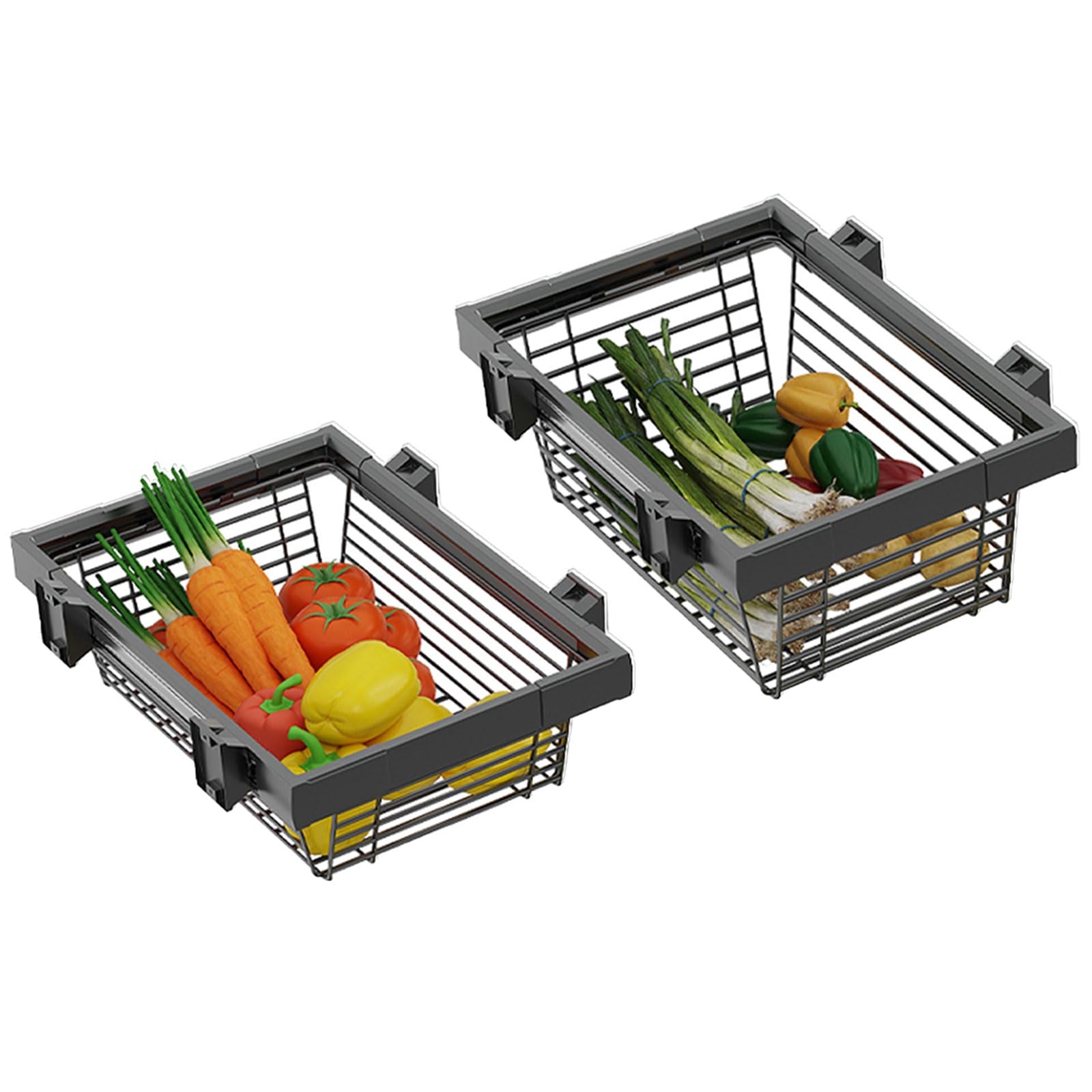 Étagères de rangement coulissantes pour cuisine et meuble bas télescopique réglable