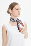 MEISEE Pure Mulberry Silk Scarfs Women Small Square Scarf 21" x 21" Breathable Lightweight Neckerchief Printed Headscarf