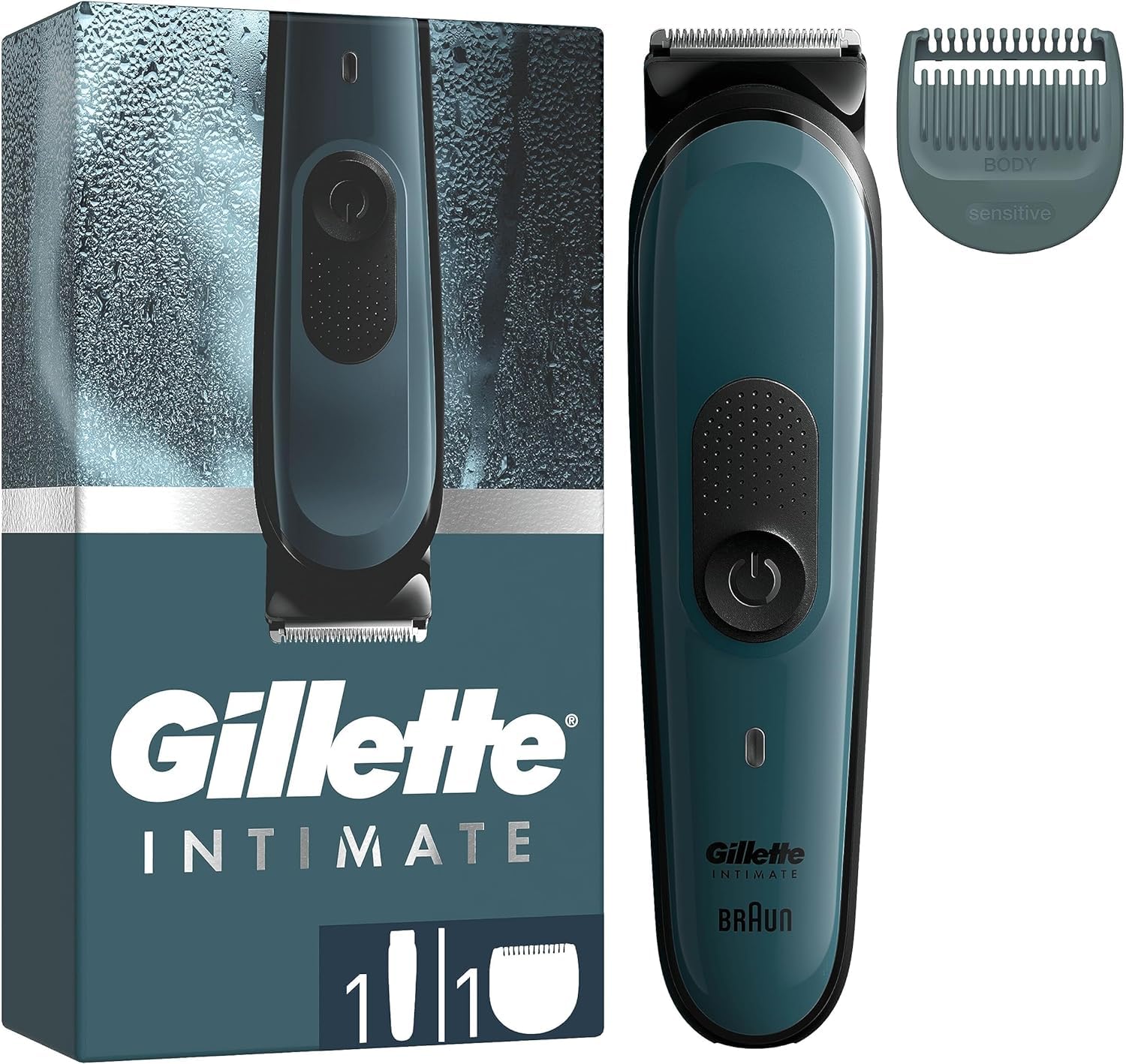 Gillette Intimate - Rasoio intimo, da uomo, I3, per zona intima Skinfirst, impermeabile, precisione e comfort per una rasatura ottimale