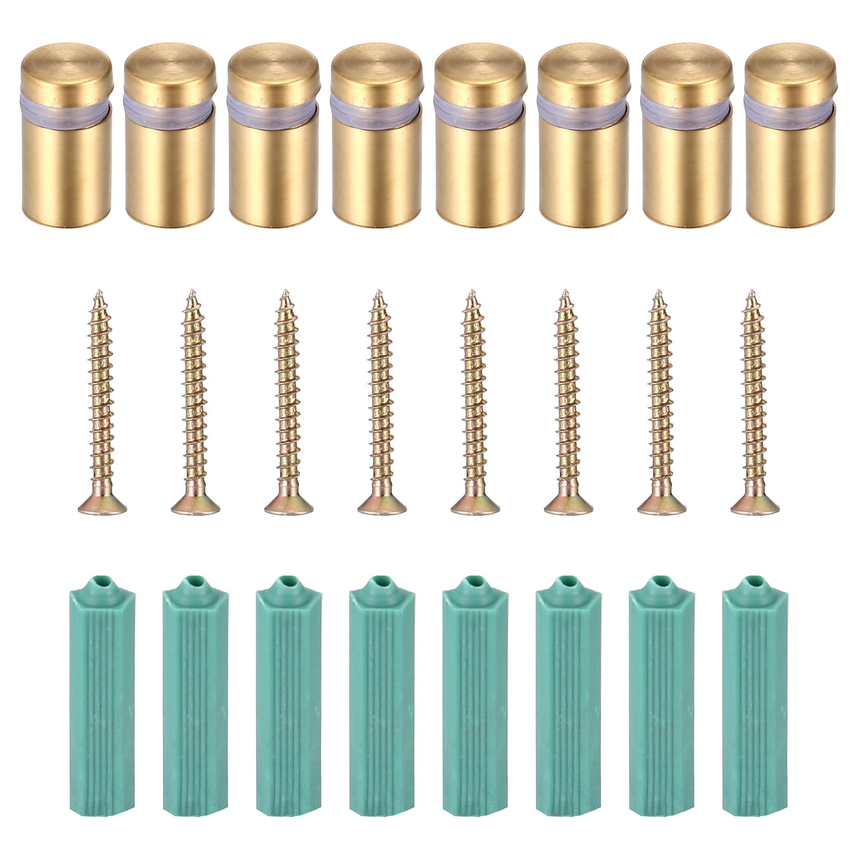 Littimoon 8 Sets Standoff Screws Advertising Nail Standoff Wall Mounting Hardware for Hanging Acrylic Picture Frame