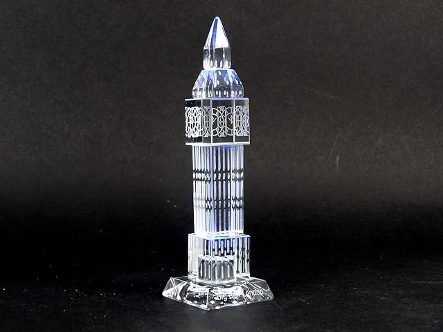 Crystal Big Ben - Small 12.5 cm London Souvenir Crystal Big Ben Model (Silver)