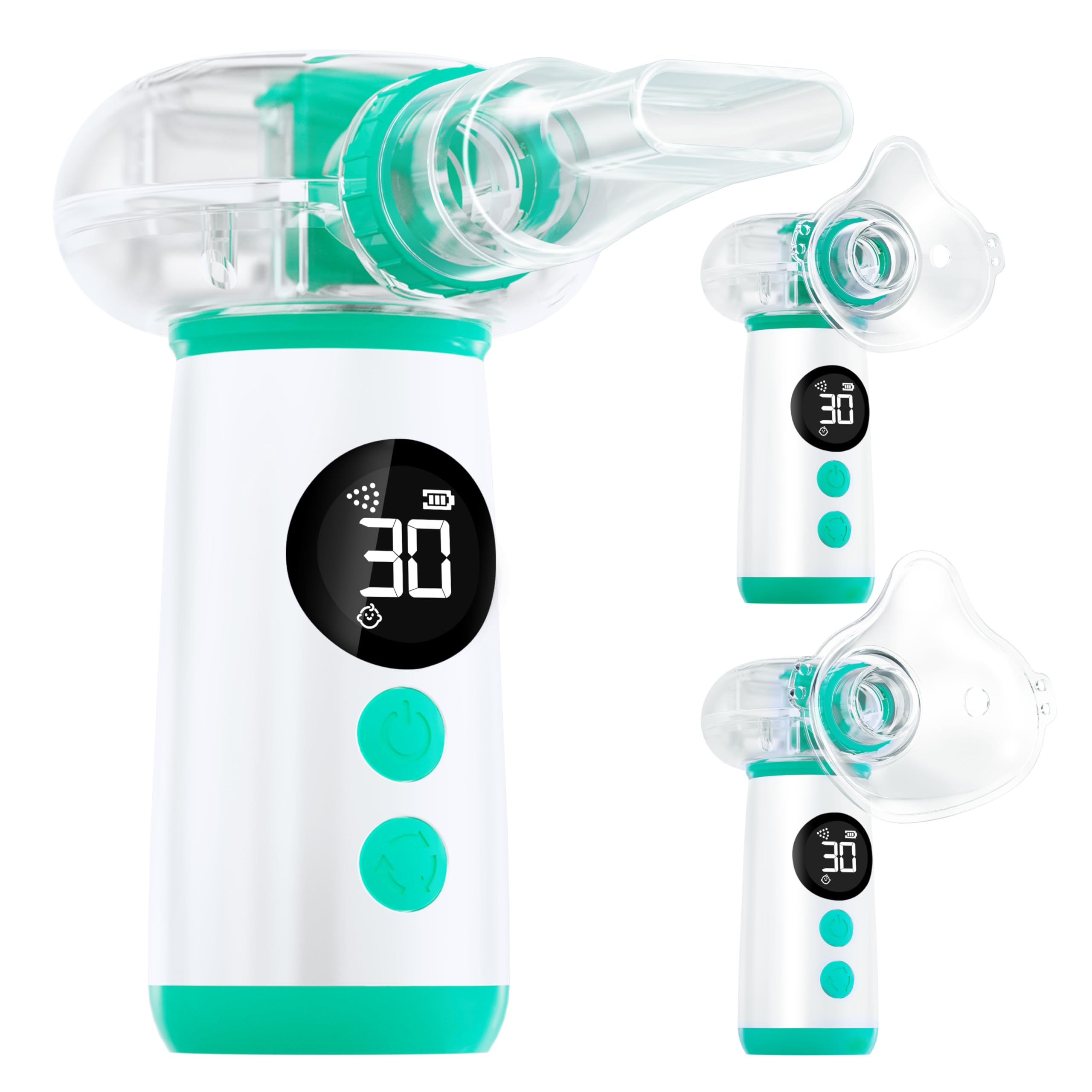 YOZISS Inhalationsgerät für Erwachsene und Kinder - Selbstreinigend, Leiser Inhalator mit LED-Bildschirm und Kindermodus