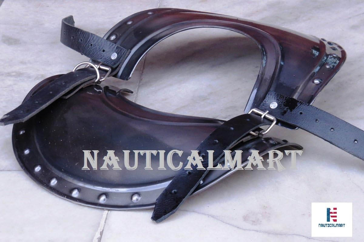 NauticalMart Plate Armour Blackened Gorget Neck Armor