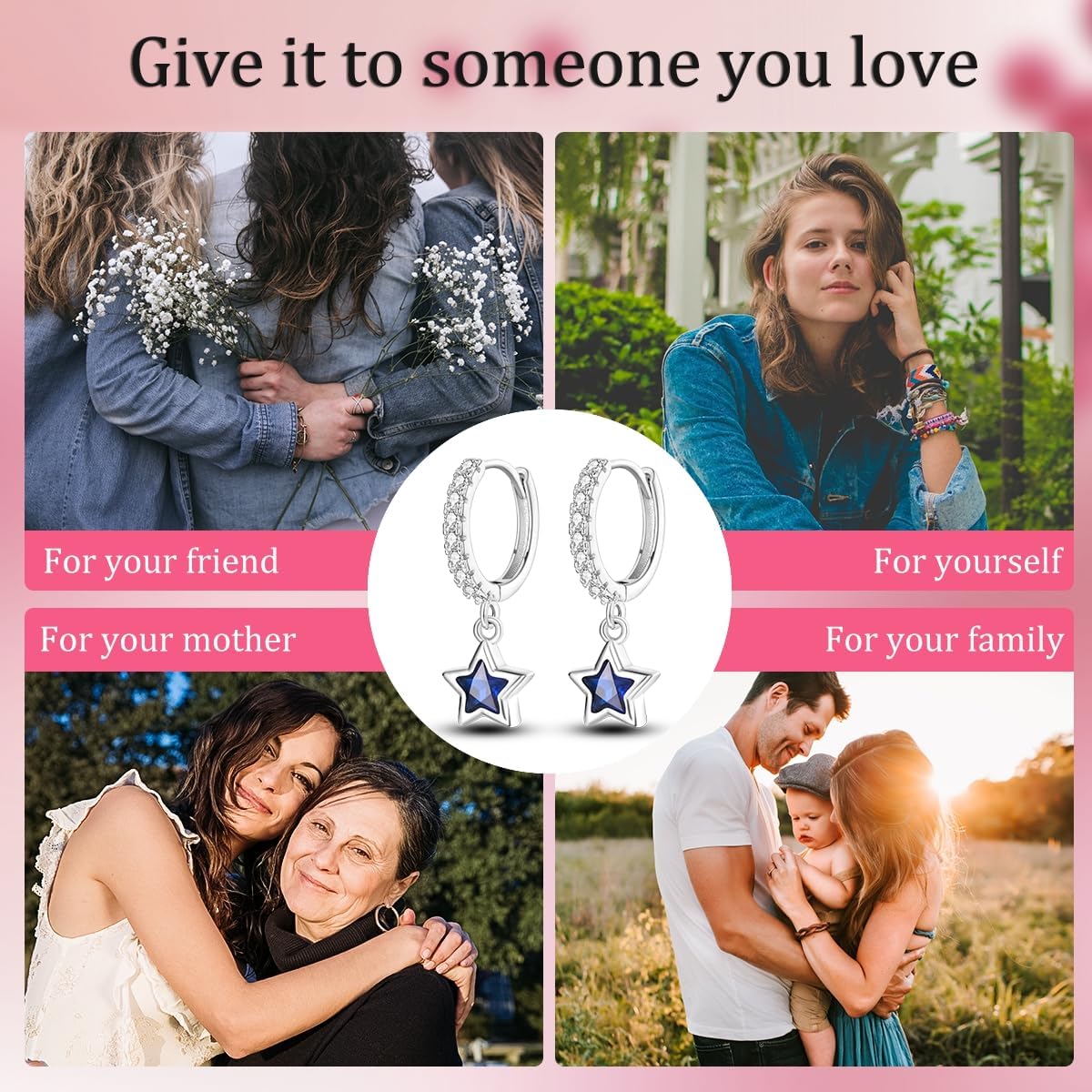 MULA 925 Sterling Silver Drop Dangle Earrings for Women Fashion Hoop Earrings - Image 6