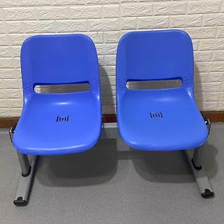 Waiting Room Chairs Set, Waiting Room Bench Outdoor Benchs, Team and Substitute Bench with Backrest, Office Guest Reception Chairs for Basketball Court, Market, Barber Salon, Coffee Shop(Blue A)