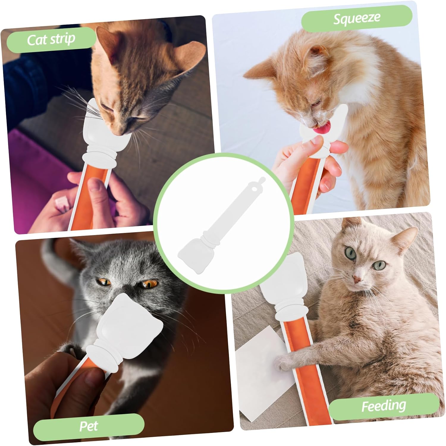 VOSAREA Cat Food Squeezer Feeding Spoon Convenient Cat Feeder for Wet Treats Compact Design Hips Material Easy Household Use image 5