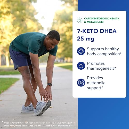 Miniatura 3 de Pure Encapsulations 7-Keto DHEA 25 mg  Suplemento único de metabolito DHEA para apoyar la termogénesis y la composición corporal saludable*  120