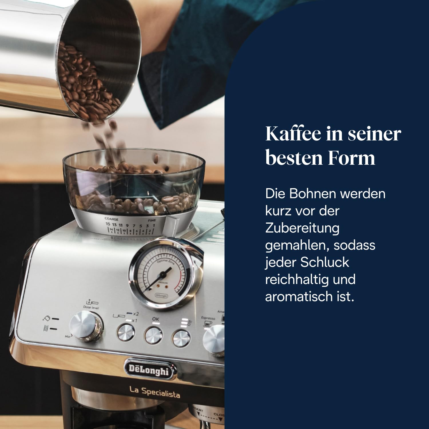 De'Longhi La Specialista Arte EC9155.MB Espressomaschine mit Mahlwerk 15 Bar 1550W Edelstahl/Schwarz inkl. Barista-Kit