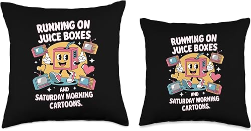 Miniatura 3 de Juice Boxes & Cartoons  Retro Nostalgia for 90s Kids Throw Pillow