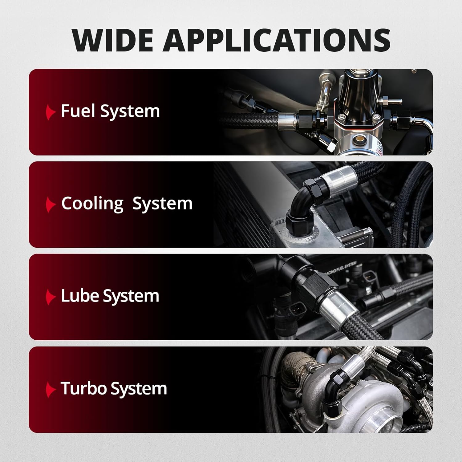 EVIL ENERGY 16AN 90 Degree Crimp Swivel Hose End Fitting for CPE Braided Hose