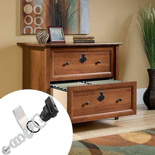 Miniatura 7 de 2 paquetes de cerradura de leva desplazada operada por el pulgar de 78 pulgadas, manija en T, cerradura giratoria para gabinete de máquina, cajón