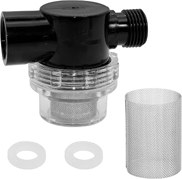 MOFIT Water Pump Strainer Filter with 50 Mesh Stainless Steel Filter Screen, RV Replacement 1/2 Inch Twist-On Pipe Strainer Compatible with WFCO or Shur-flo Pumps