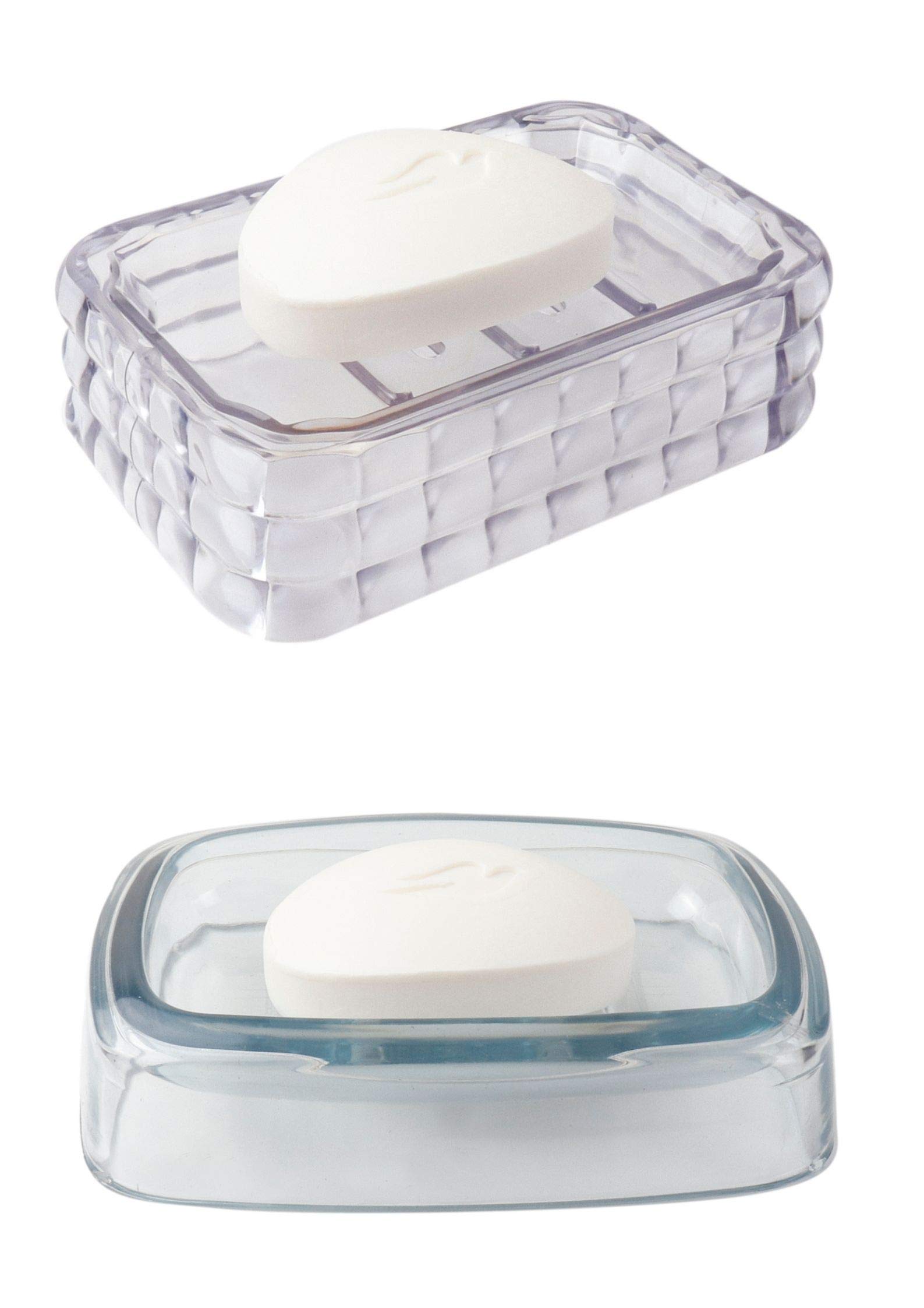 HOMACE Plastic Bathroom Soap Dish Holder|Shop Stand Case Pack of 2 (Square & Diamond) (B08QRSR2SJ) Amazon Price History, Amazon Price Tracker