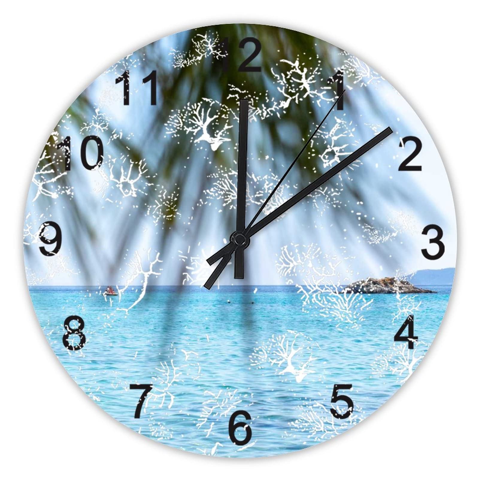 Horloge murale silencieuse de 40,6 cm sans tic-tac pour un sommeil paisible