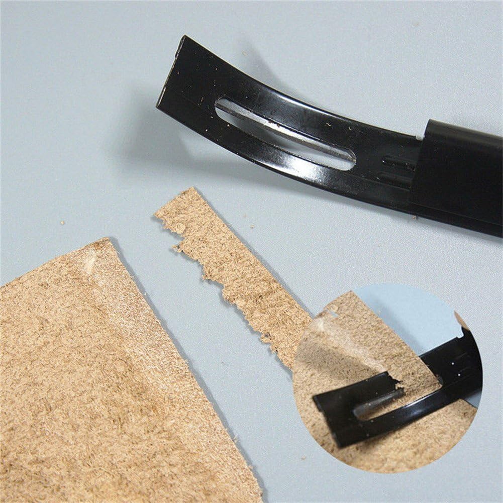 Black Safety Skiver Beveler Thinning Leather Craft Blade DIY Folds Seams Tool
