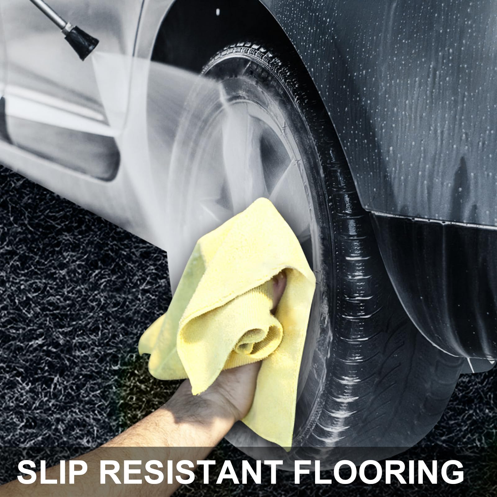 8.8 X 22 Ft Ölauffangmatte, Garagenboden Ölauffangbehälter Non-Slip Felt Cuttable Garagenmatte Motorrad Teppich