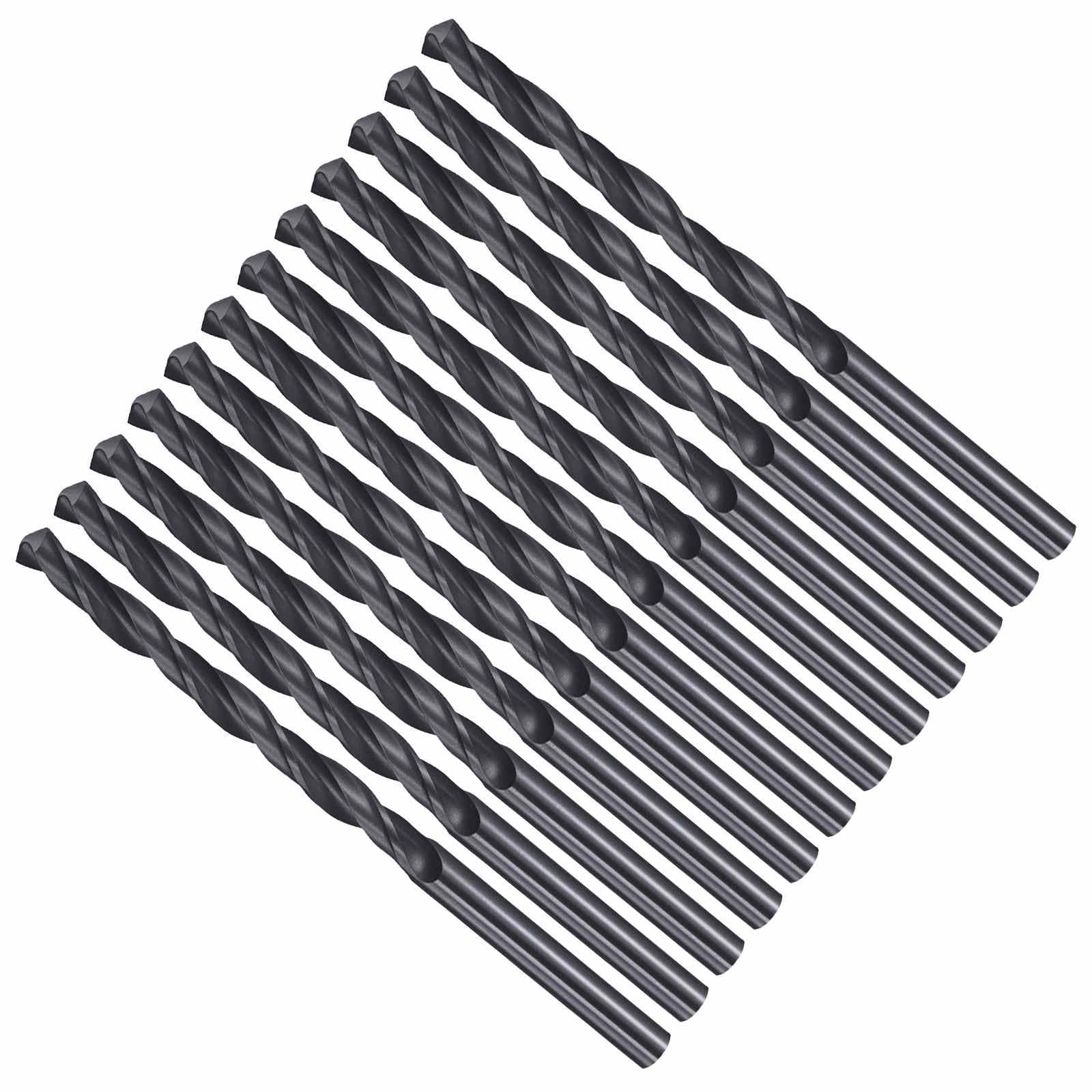 CoCud Drill Bit, 4.1mm Cutting Diameter, 4241 HSS Nitriding Black 118° Cutting Angle Versatile Bits - (Applications: for Drilling Plastic Wood Soft Metal), 12-Pieces — image 1