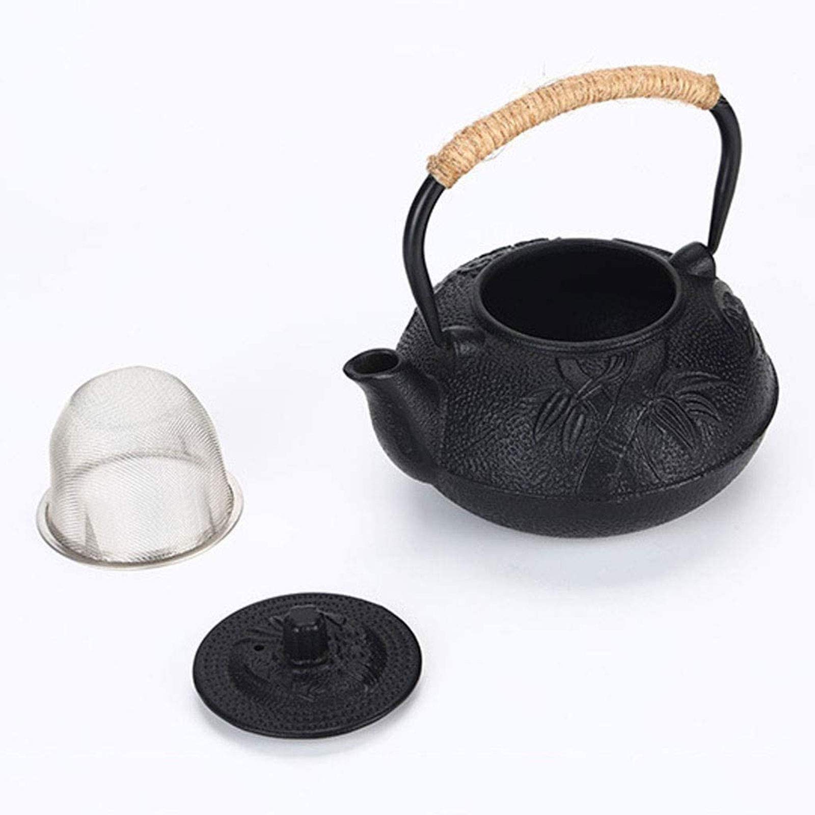 Tetera De Hierro Fundido Japonés De 600 Ml Con Infusor - Hervidor De Té De Hierro Fundido Mantiene La Temperatura - Vintage Lilac Blossom Tea Kettle - Artículo Del Coleccionista Para El Té Aficionados