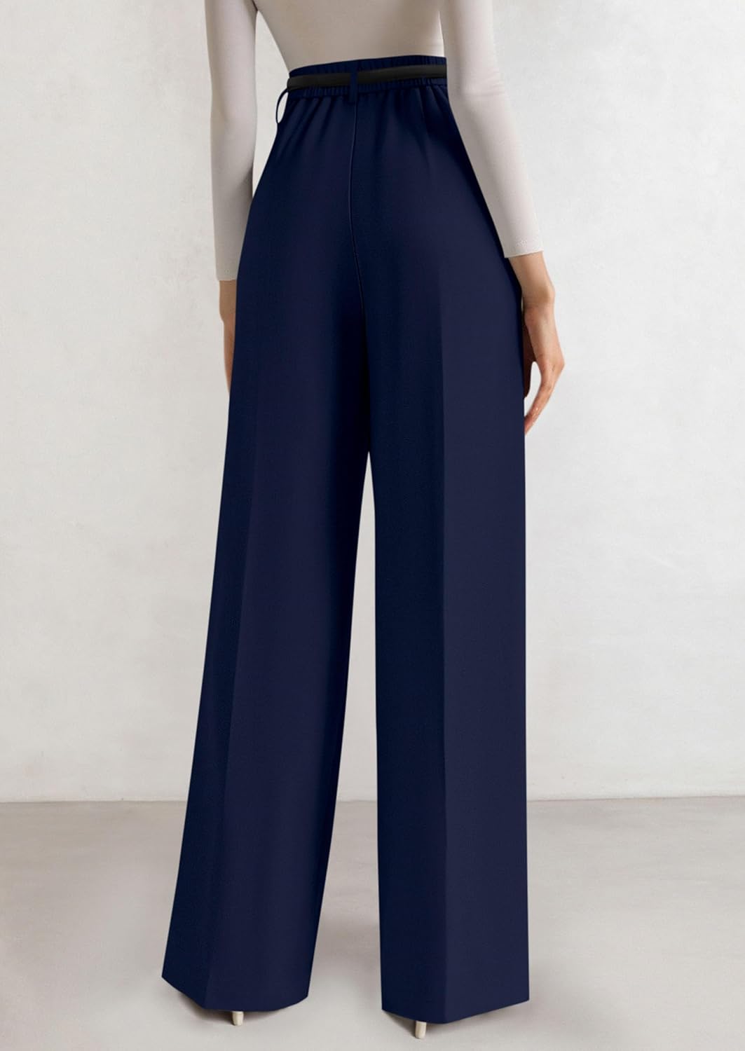 PRETTYGARDEN Womens Wide Leg Dress Pants 2026 Business Casual Flowy Work Palazzo Pants High Waisted Slacks Trousers - Image 4