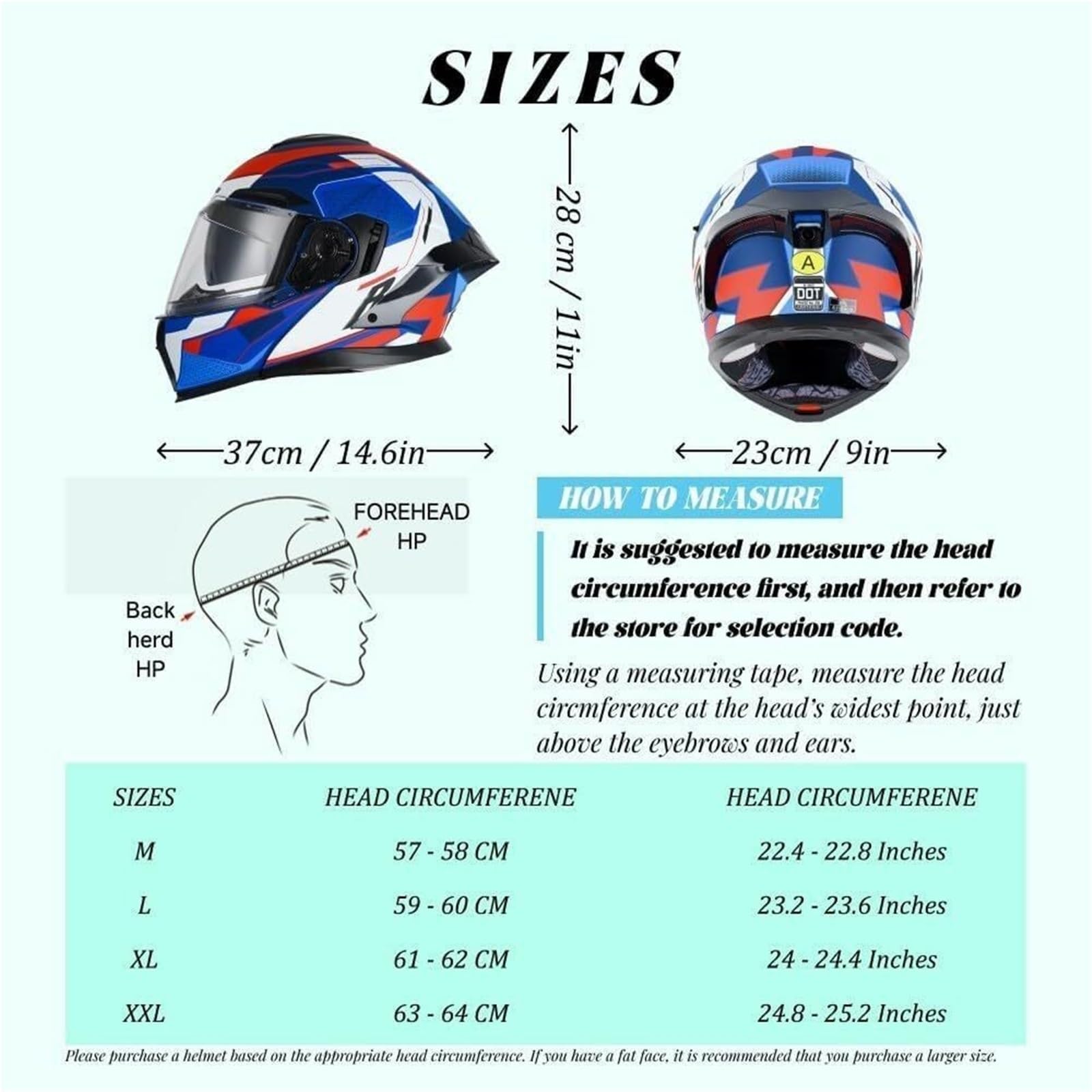 Casco de Motocicleta abatible con Bluetooth, Viseras duales integradas y micrófono, Casco Modular Integral Ligero con certificación Dot/ECE(K,XL 61~62CM)