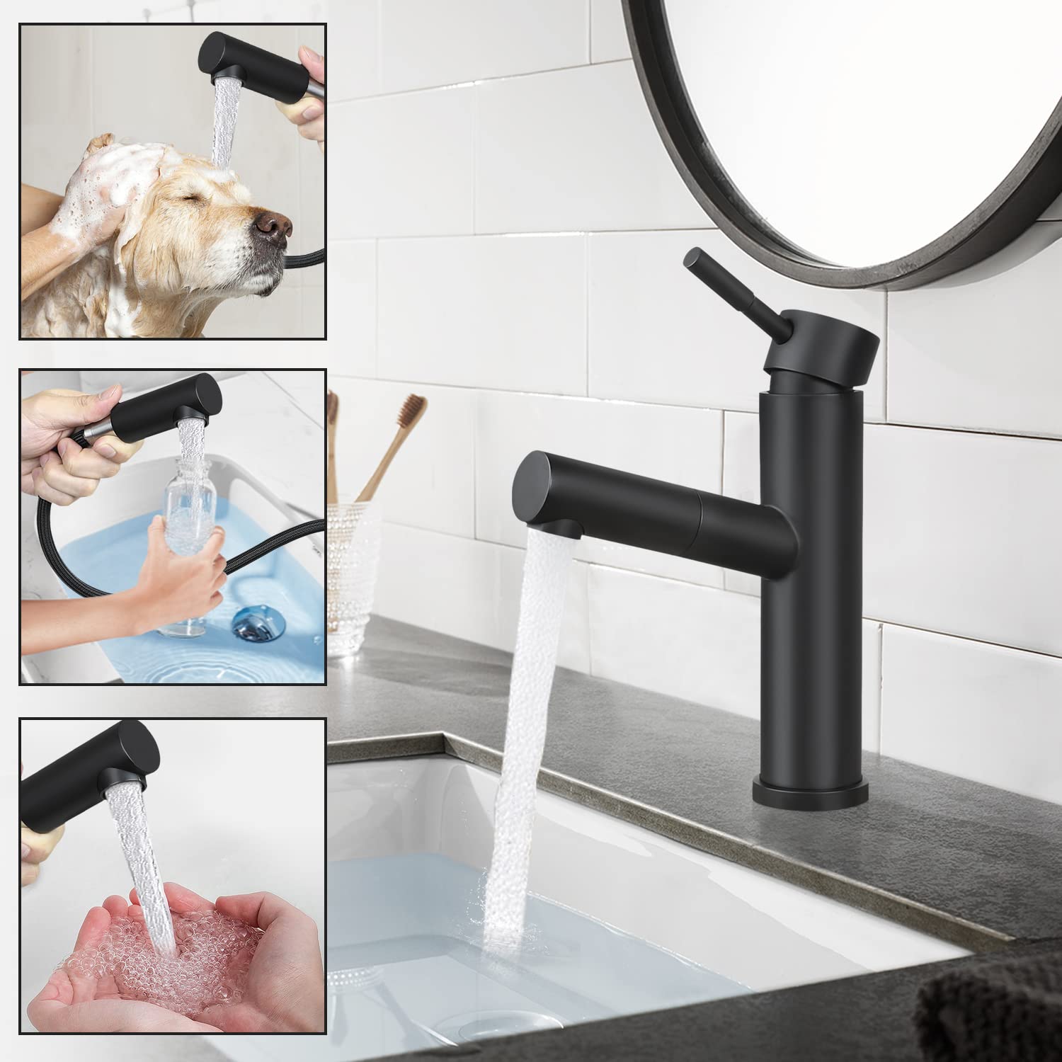 Mursche waterkraan bad wastafelkraan wastafel - armatuur hogedruk warm en koud waterkraan roestvrij staal mengkraan badarmatuur voor badkamer WC spoel geborsteld nikkel Mursche waterkraan bad wastafelkraan wastafel - armatuur hogedruk warm en koud waterkraan roestvrij staal mengkraan badarmatuur voor badkamer WC spoel geborsteld nikkel