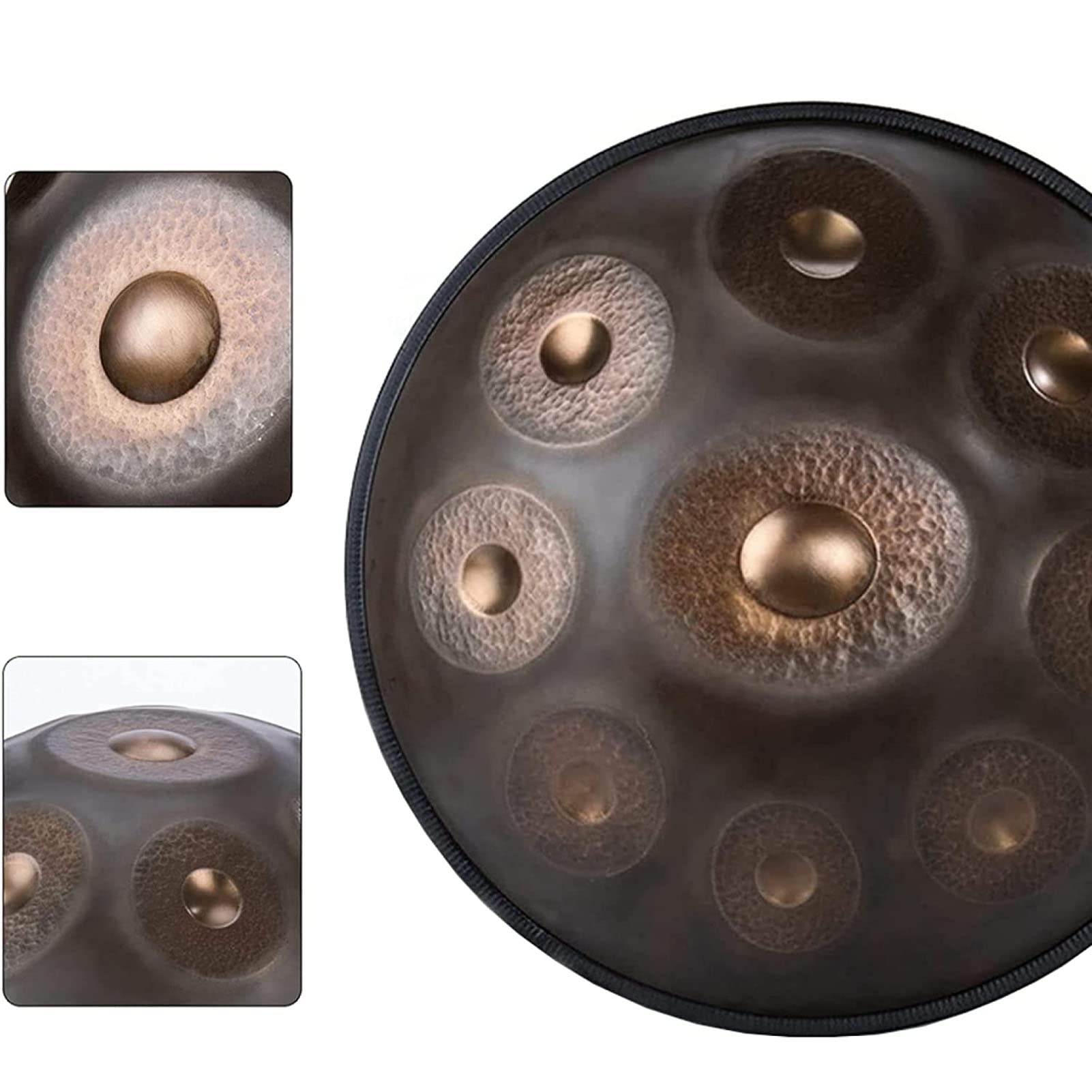 PROPFE Tambor de Lengua Handpan, Instrumento de Tambor de percusión de 22 Pulgadas, Instrumento Handpan, Tambor de Lengua de Acero, Instrumento de Tambor de percusión