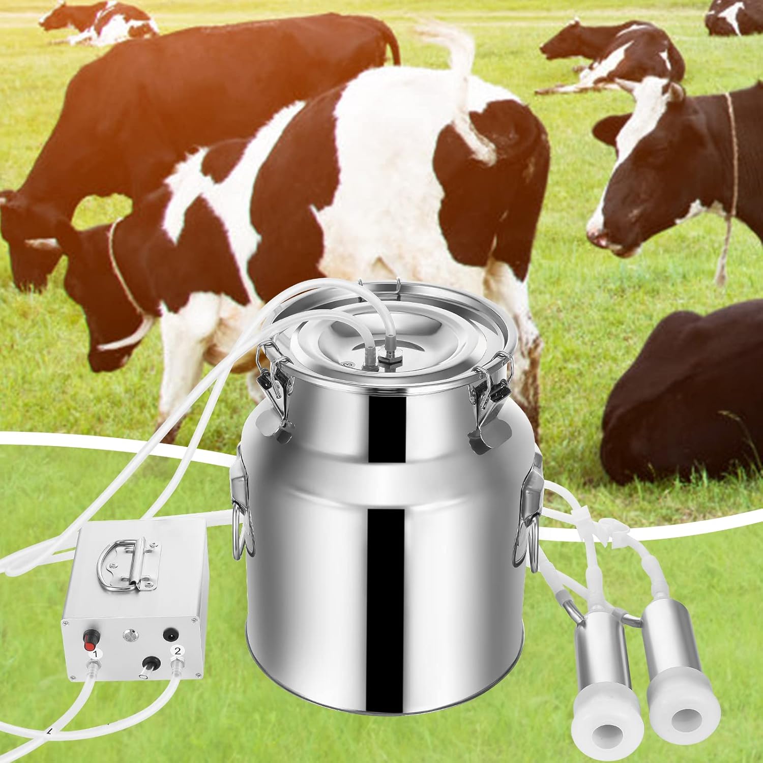 ARTYUIO 14L Cow Milking Machine Automatic Pulsation Vacuum