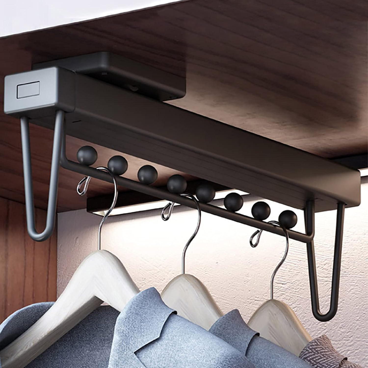 Closet Pants Hanger Bar,Cabinet Organizers Pants Rack Pant Hanger,for Space Saving and Storage,Easy to Install