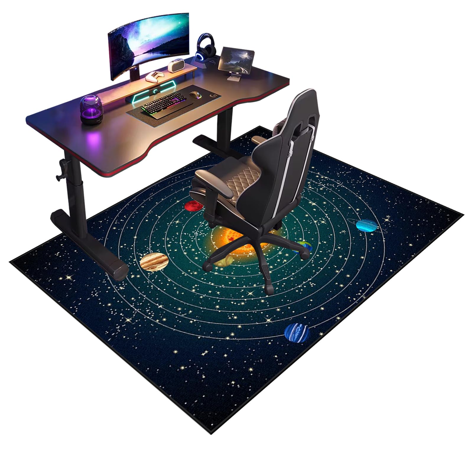 Heavy Duty Office Chair Mats for Carpeted and Hardwood Floor Carpet Protector Chair Mat for Home Office Floor Mat for Office Chair Anti-Slip Computer Gaming Chair Mats for Rolling Chair 120 x 140 cm