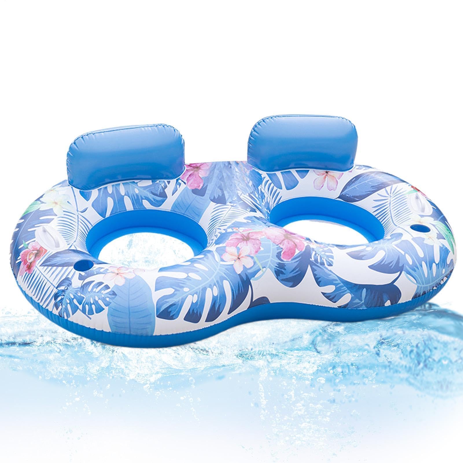 Generico Materassino Gonfiabile Galleggiante in PVC, Amaca Galleggiante per Piscina, Mare e Lago. (Two People)