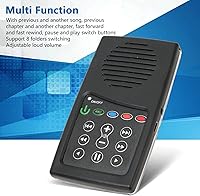 Vista 4 de Lector de Biblia alimentado por energía solar, reproductor de audio electrónico portátil de la Biblia construido en capacidad 8G para personas