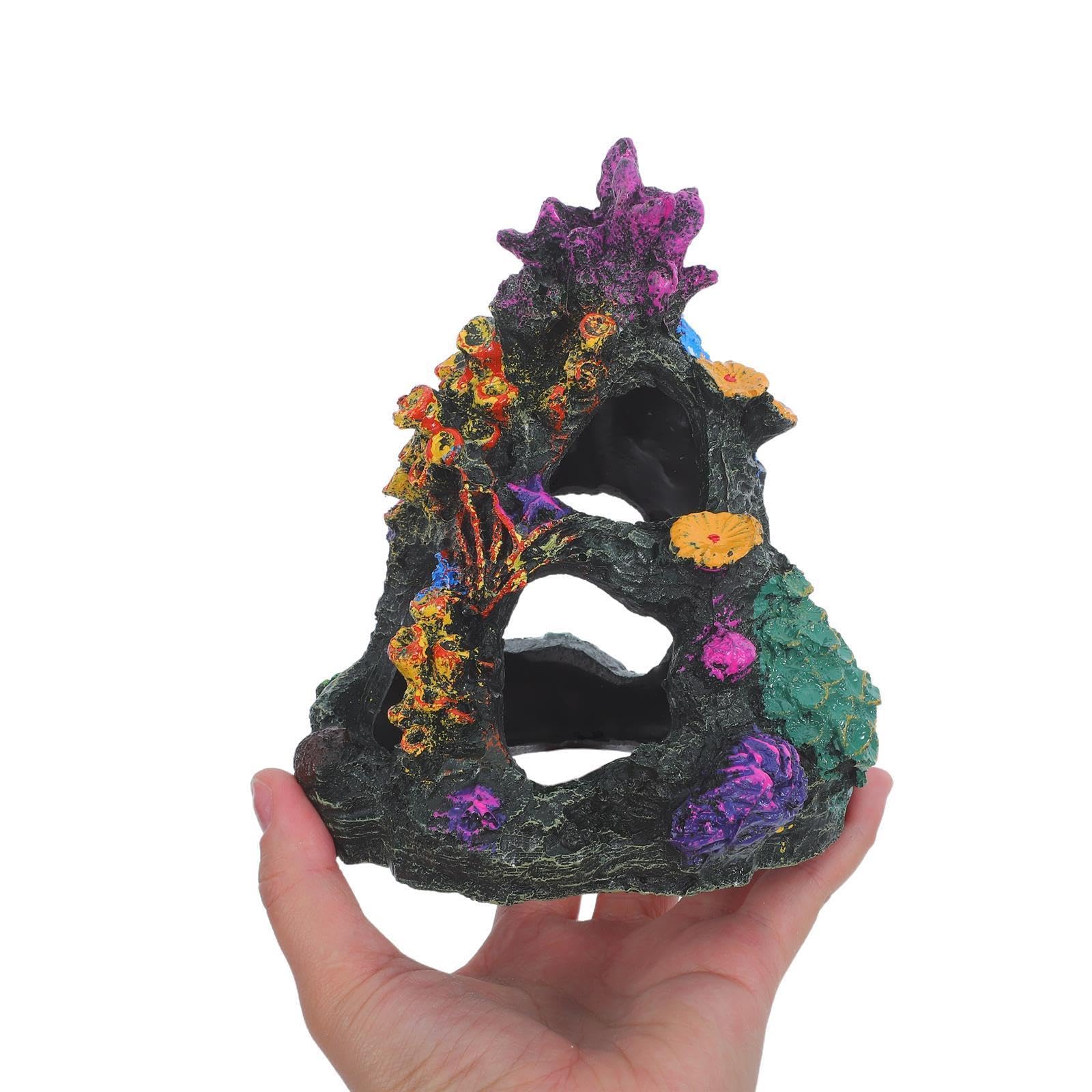 jojofuny Decoración para Acuario Plantas y Arrecifes de Coral Simulados, Resina y PVC, 10 Piezas, Fácil Mantenimiento Necesidad de Luz para Decoración de Peceras