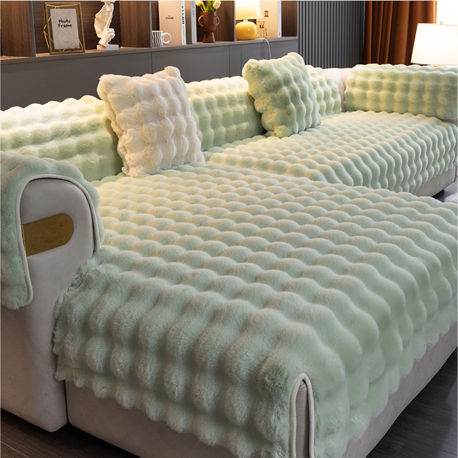 Amazon.com: EFELIM Faux Fur Sofa Cover for L Shape Sectional Sofa