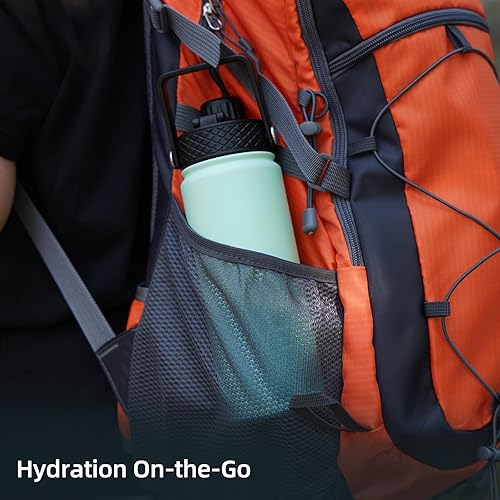 Miniatura 2 de BJPKPK - Botellas de agua con aislamiento y tapa con popote de 27 fl oz, de acero inoxidable, con 3 tapas, sin fugas ni BPA, taza tipo termo,