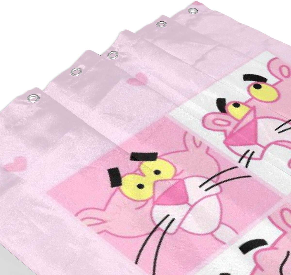 Amazon Co Jp ピンクパンサーの壁紙 シャワーカーテン 防カビ 防水 おしゃれ かわいい 浴室カーテン 軽量 速乾 取付簡単 122x1cm ホーム キッチン