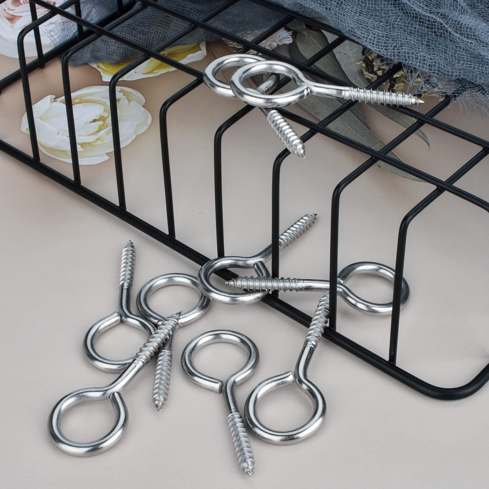 Murtenze 20 Pack 2.5 Inch Eye Hooks Screw, 304 Stainless