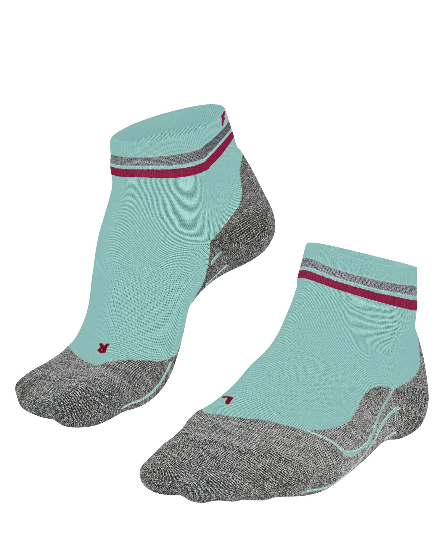 FALKE Damen Laufsocken RU4 Endurance Short W Sso Baumwolle Funktionsmaterial antiblasen 1 Paar, Blau Fiji 6423 Stripe, 37-38
