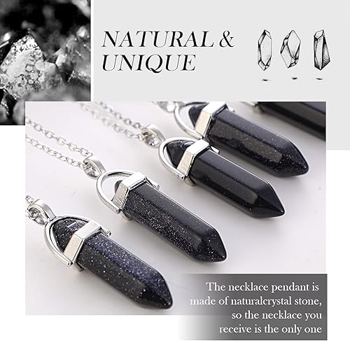 Miniatura 3 de papasgix Collares de cristal de amatista espiritual, collar de cristal curativo de cuarzo, joyería con dije, cristales curativos en capas, collares