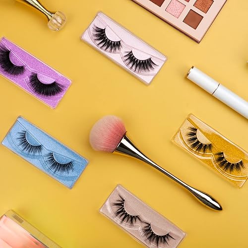 Miniatura 6 de Paquete de pestañas mixtas al por mayor, pestañas de visón sintético 3D, 5 estilos, 50 pares de pestañas de volumen esponjoso, aspecto natural,