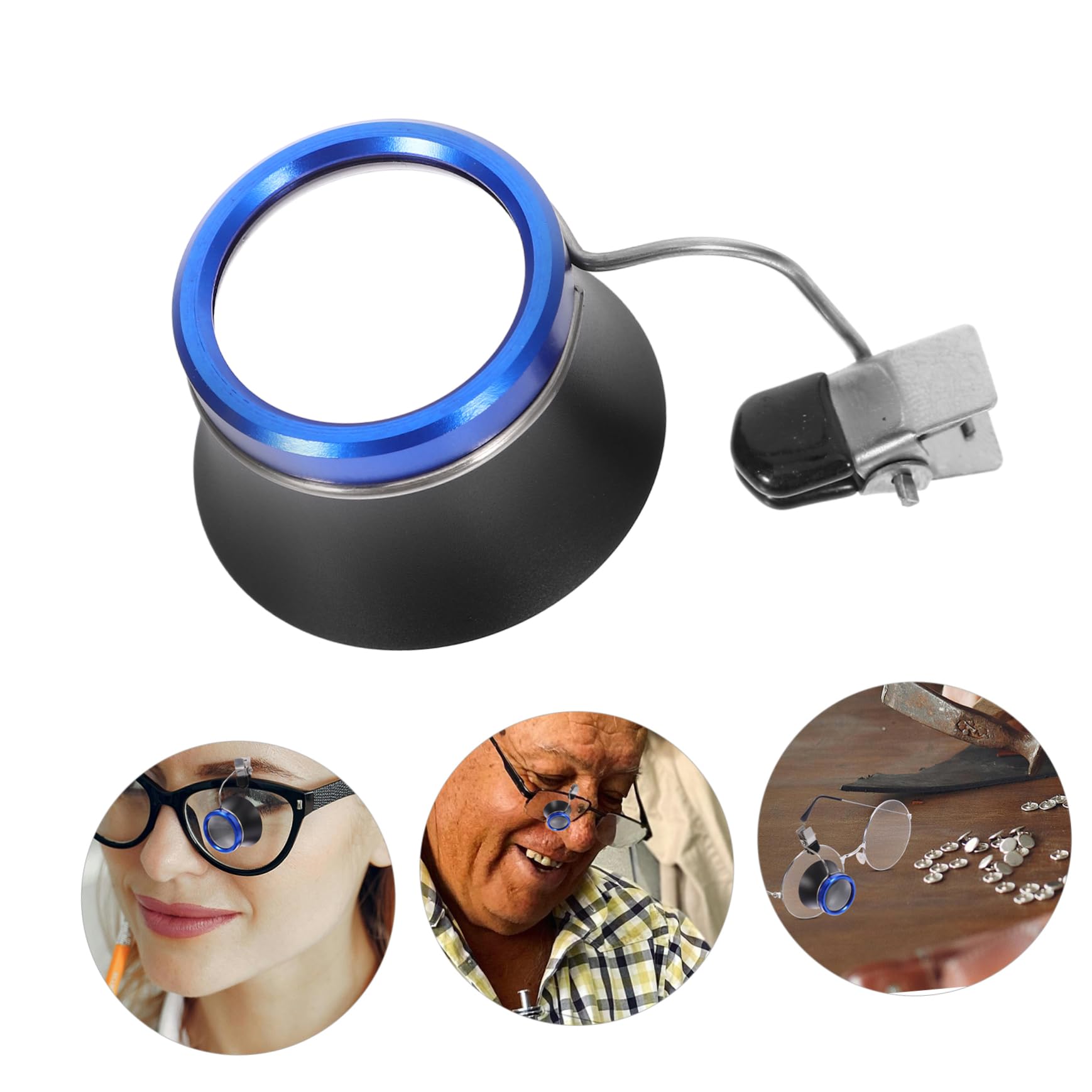 PartyKindom Versatile Headband Magnifying Glass for Glass Repair Jewelry Making 10x Magnification Watchmaker Tools