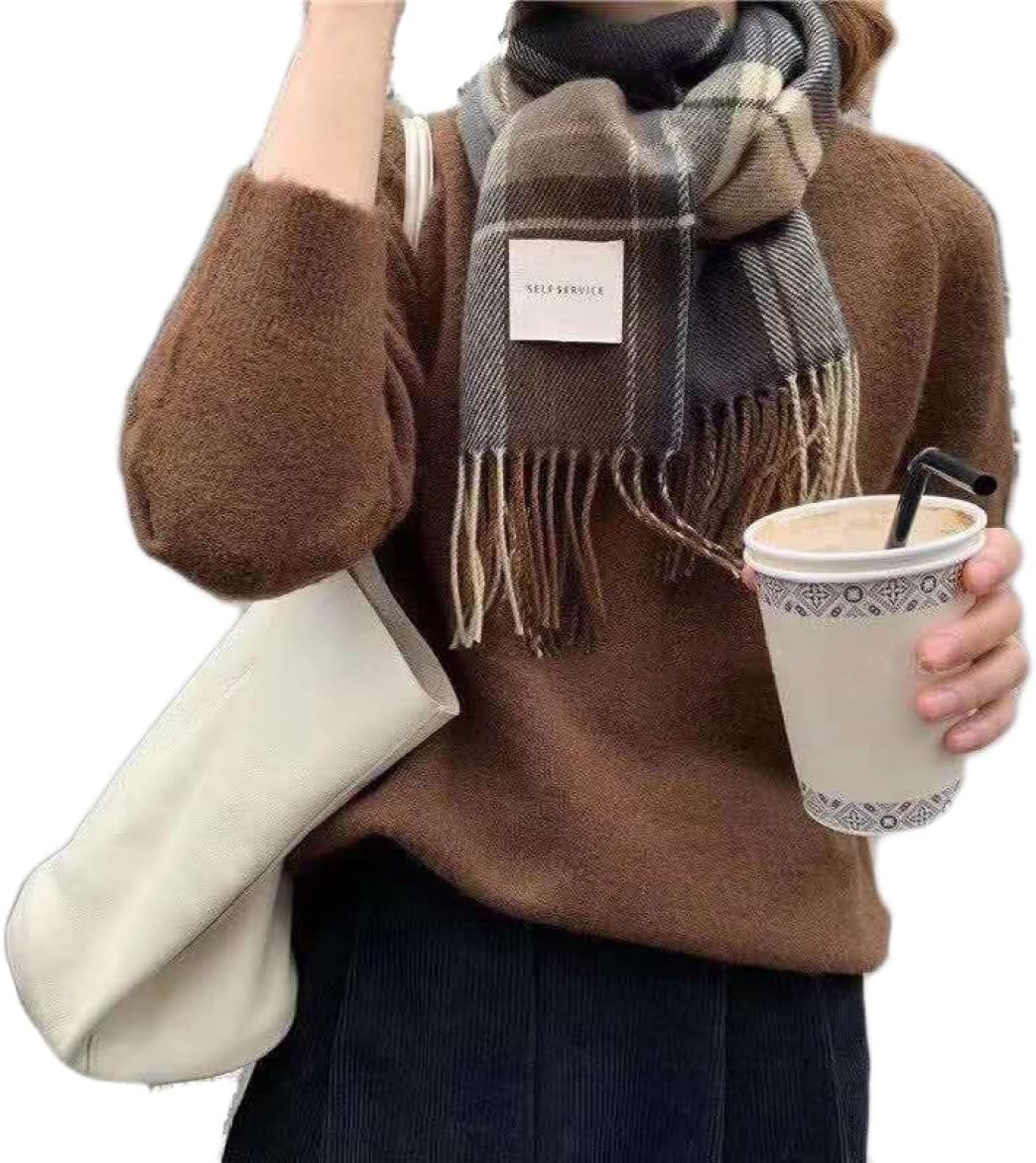 [JAGFFM99] マフラー メンズ レディース 紳士 婦人 ユニセックス 中学生 高校生 学生 品質 小顔 チェック フリンジ