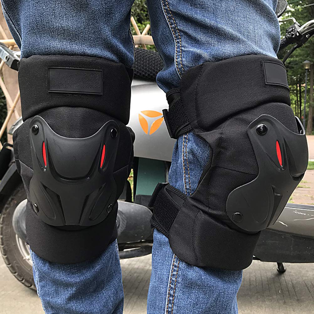 Protección de Rodilla, 1 par de Rodilleras, Diseño de Articulación Ergonómico Ajustable, Protectores de Rodilla para Motocicleta, Bicicleta, Monopatín