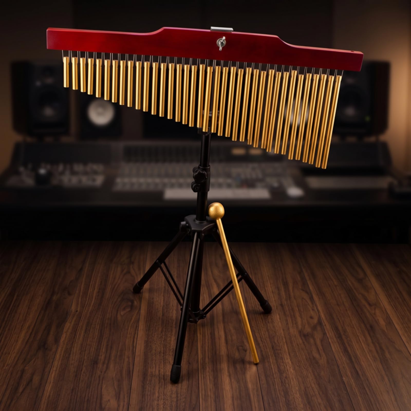 Campanelli a 36 Note Dorato Campanelli a Barra con Treppiede Professionale Percussione per Scuole di Musica, Studenti, Orchestra
