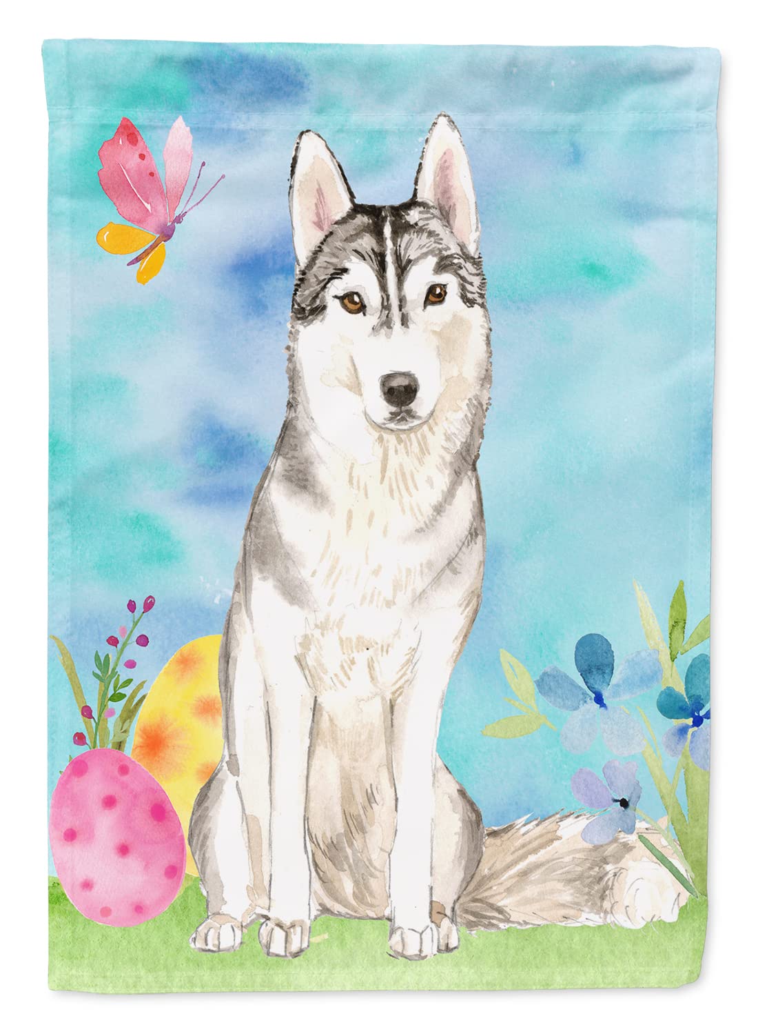 Drapeau Husky Sibérien grand format pavillon en toile de canevas multicolore