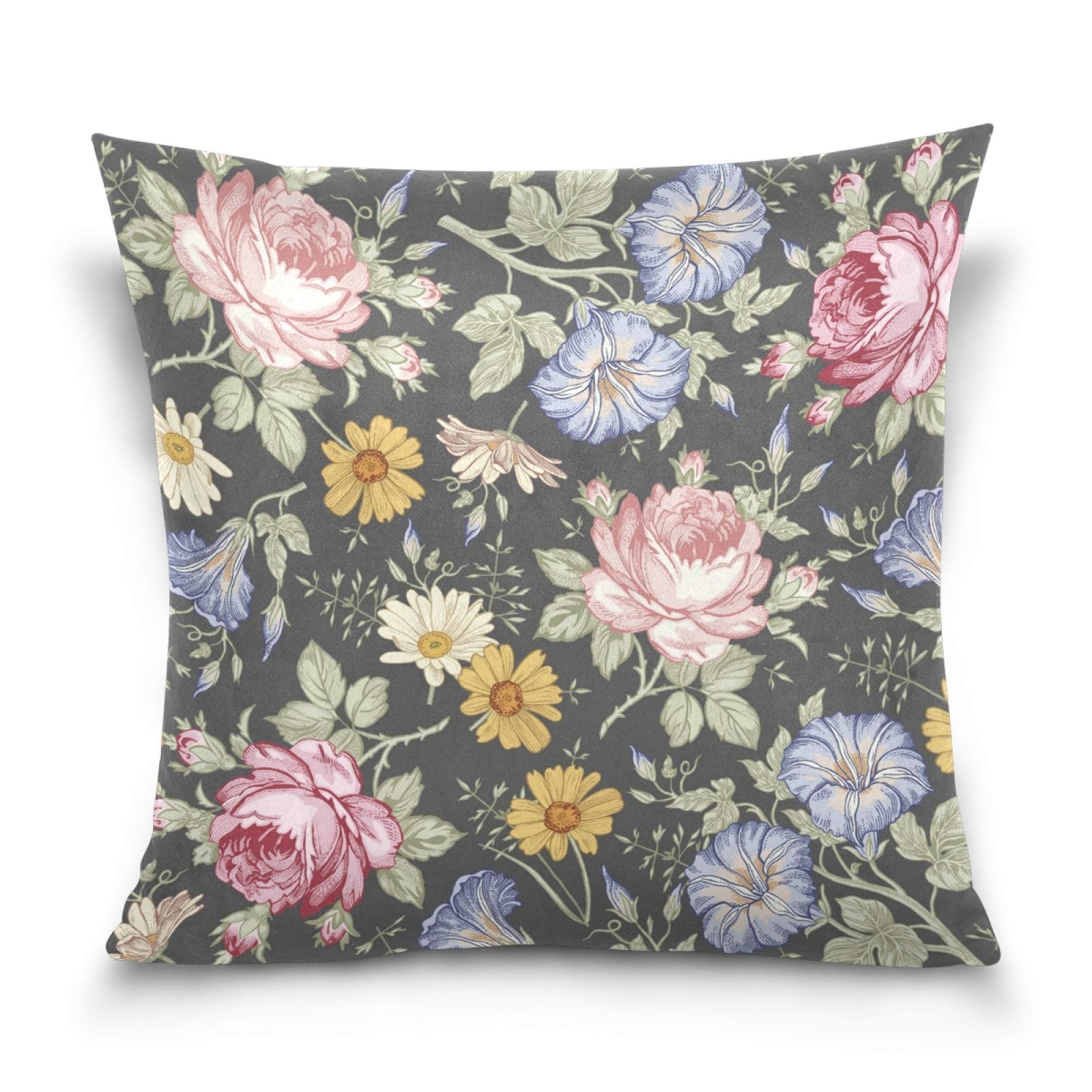 COMMINY Set di 6 federe decorative per cuscini da 40 x 40 cm