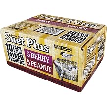 ST. ALBANS BAY SUET PLUS Suet Cake Variety Packs | 11 oz. Wild Bird Suet Cakes | Peanut and Berry, 10 Pack