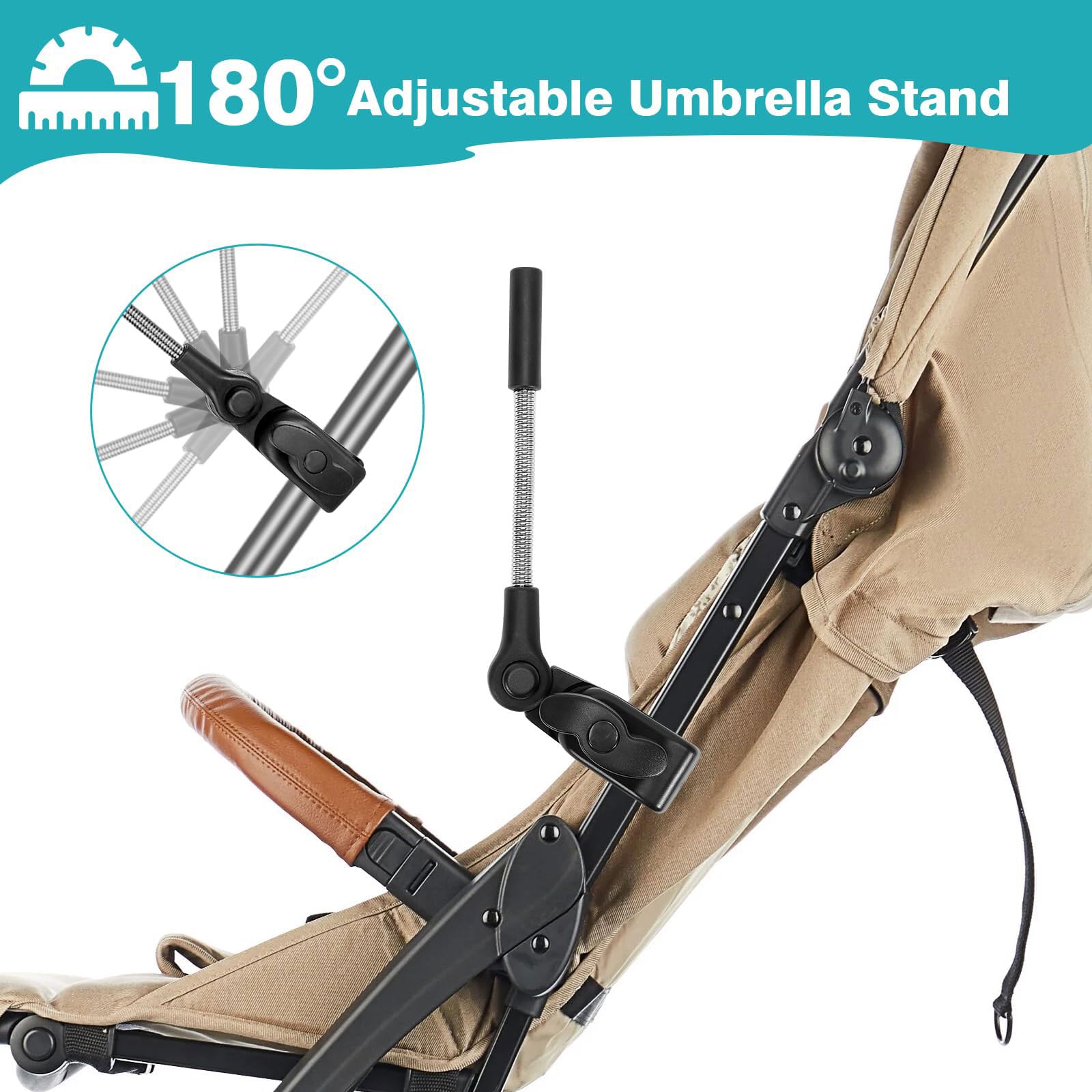 Sombrilla Para, Soporte Para Cambio De Posición, Bloqueador Portátil, Refugio Para Paseos Para Cochecitos, Abrazadera Plegable, Clip Para Accesorios, Sombrilla Para Cochecito, Toldo