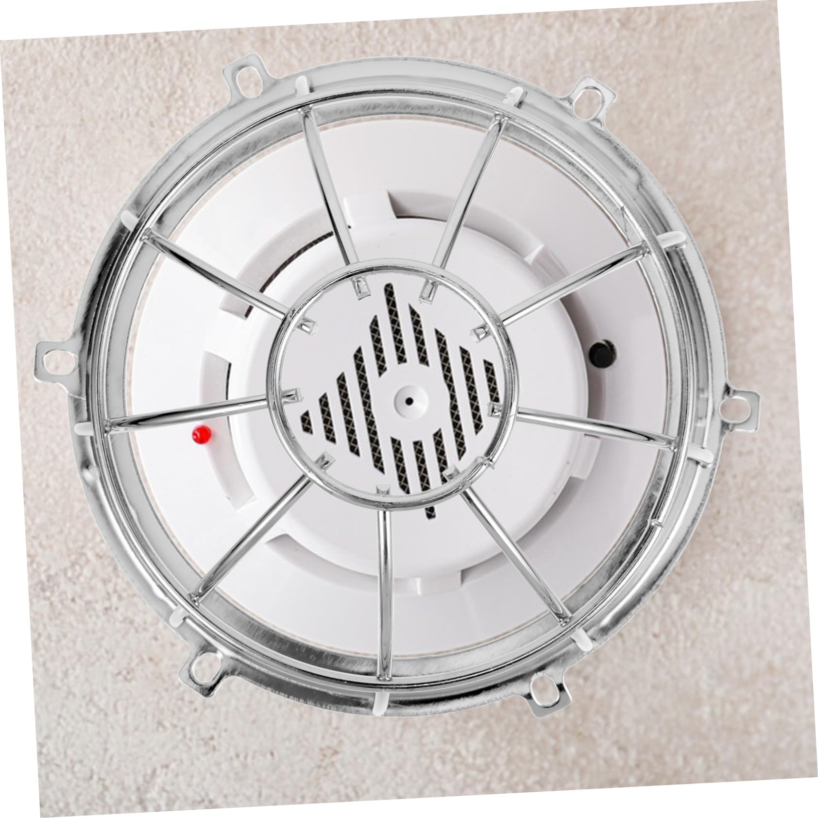 WOONEKY 7 Piezas Protector Metálico para Detector de Humo y Rociadores contra Incendios Resistente para Pared Soporte de Alarma contra Daños Jaula Protectora para Hogares y Oficinas