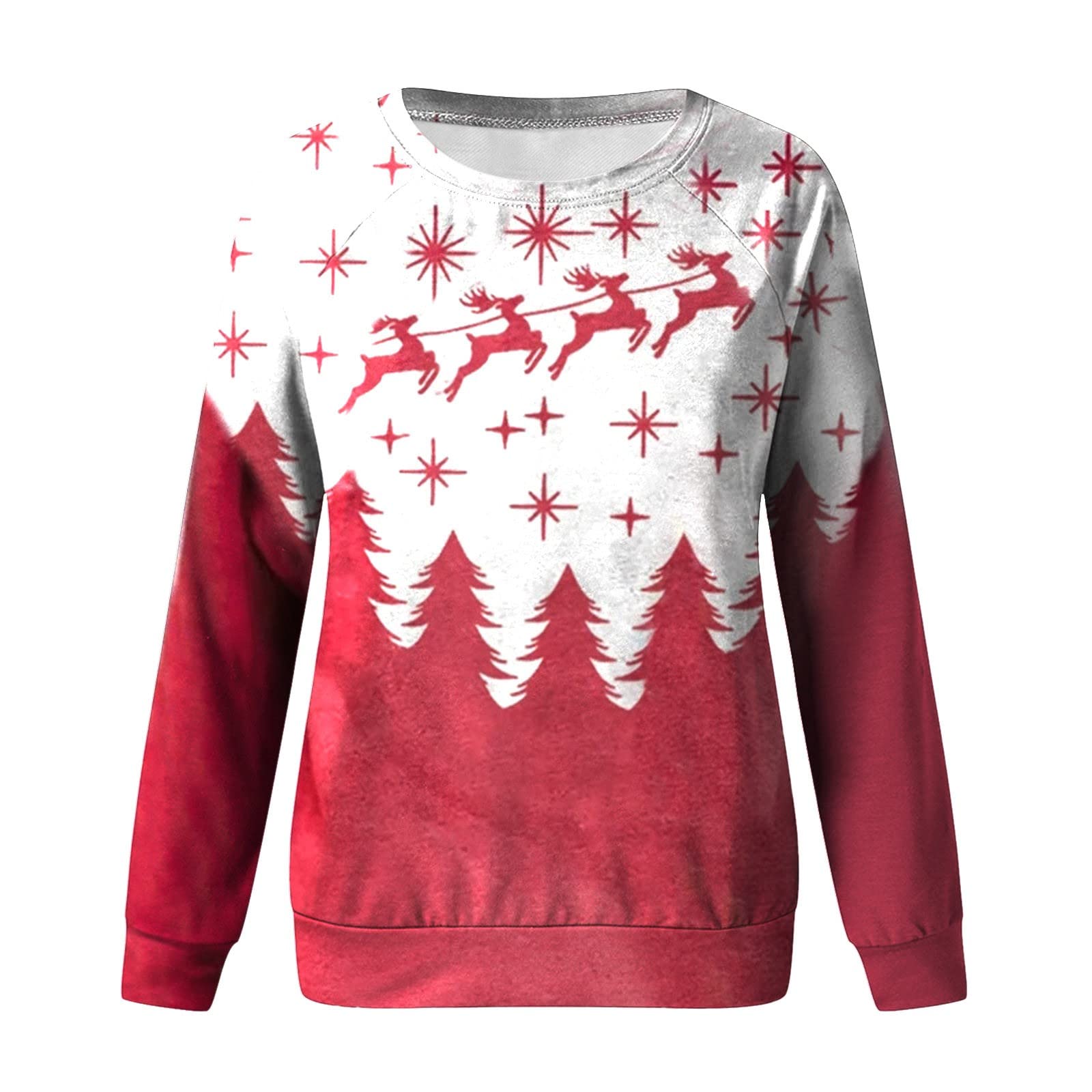 maglione donna moda casual natale gatto stampato scollo a O manica lunga calda felpa gravidanza maglione gravidanza