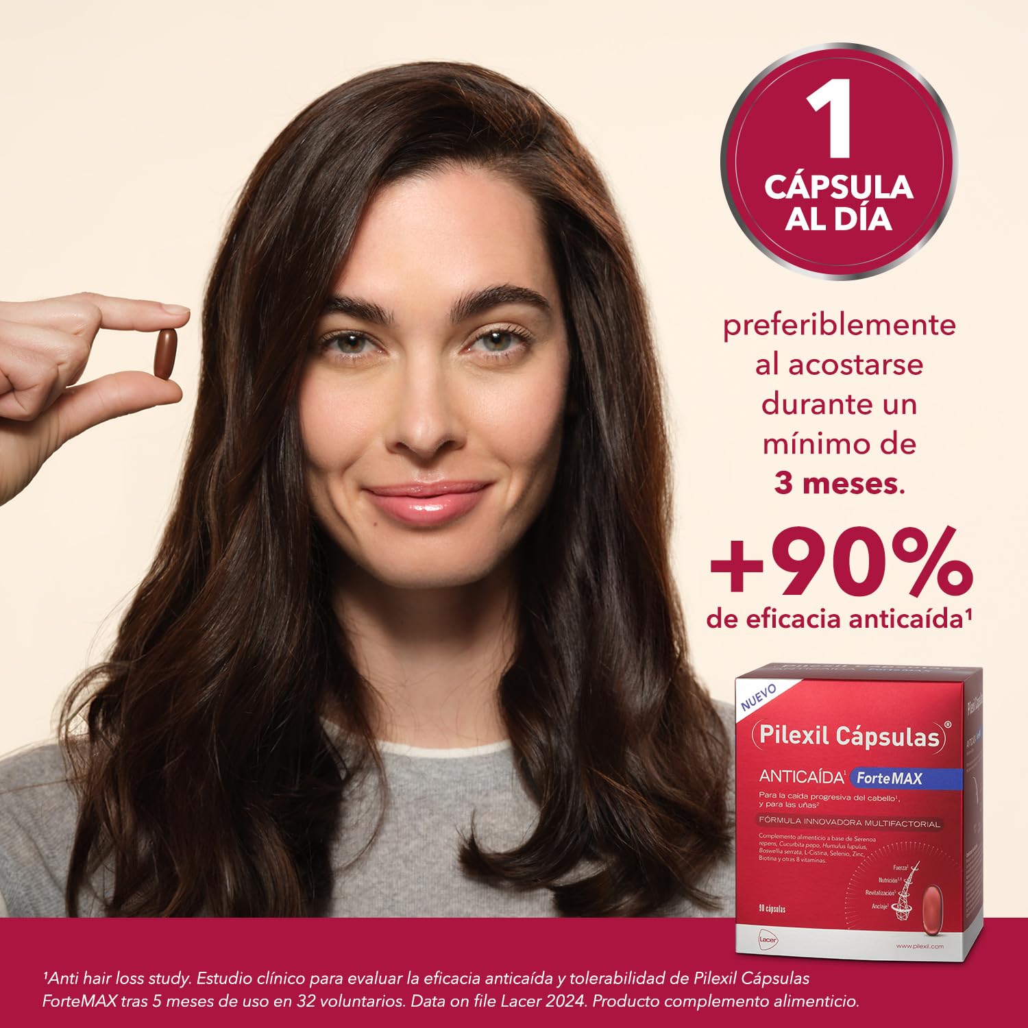 PILEXIL Pack 90 Cápsulas Anticaída Forte Max + Champú Triple Protection 100 ml
